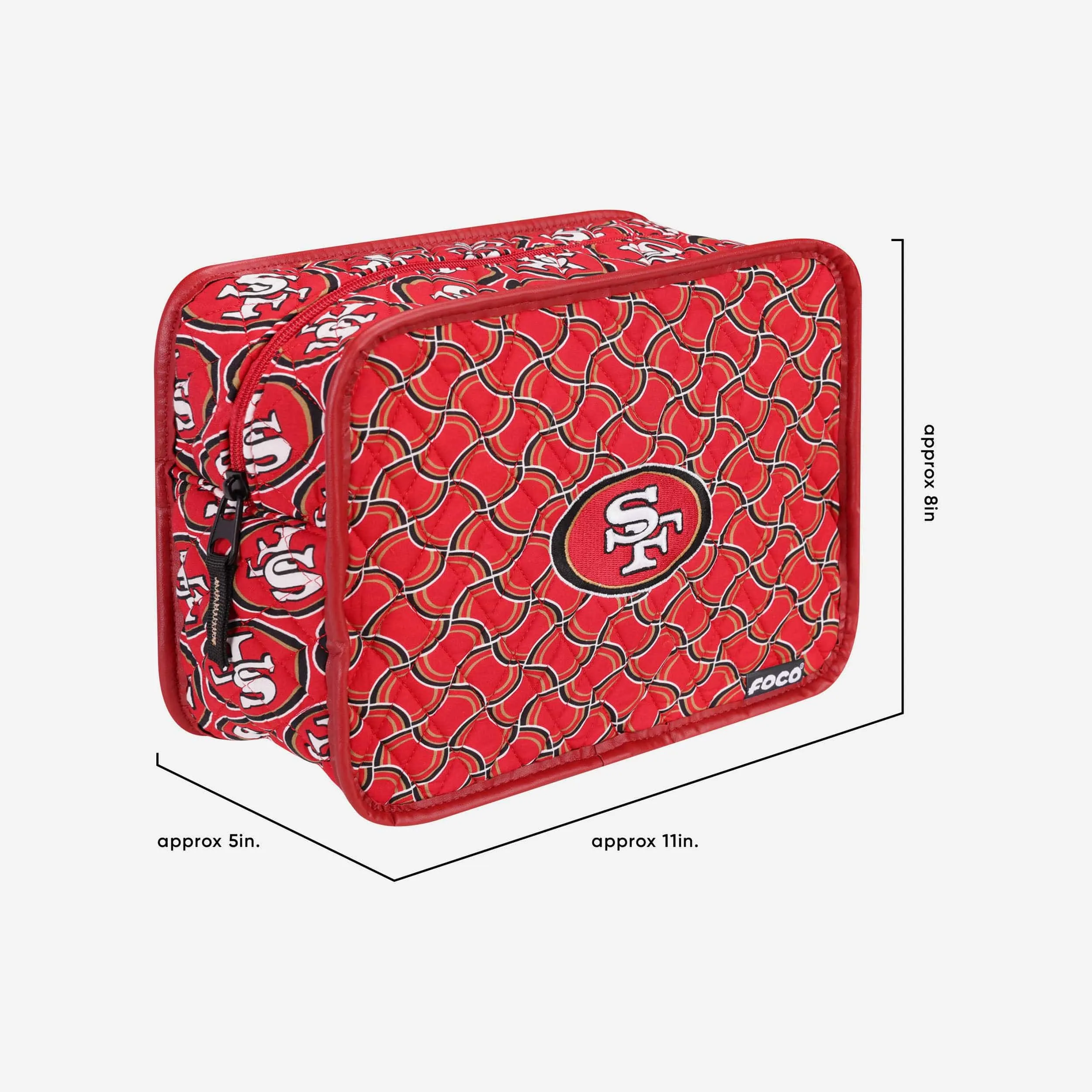 San Francisco 49ers Quilted Printed Cosmetic Bag