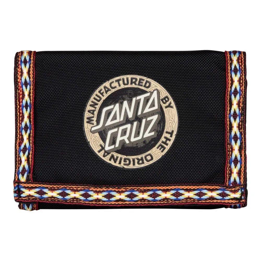 Santa Cruz Wallet Carved MFG Wallet Black - O/S