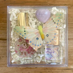 Secret Garden PETITE DUO Gift Set ~ 1/2 oz Rose Quartz Organic Eau de Toilette Mini & 1/4 oz Moonstone Organic Perfume Oil Extract Roll-On with Gemstone Heart
