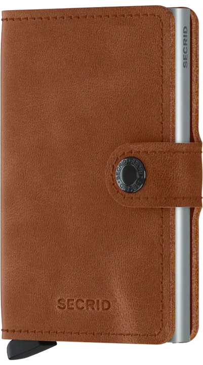 Secrid - RFID Protected Mini Wallet - Vintage - Cognac-Silver