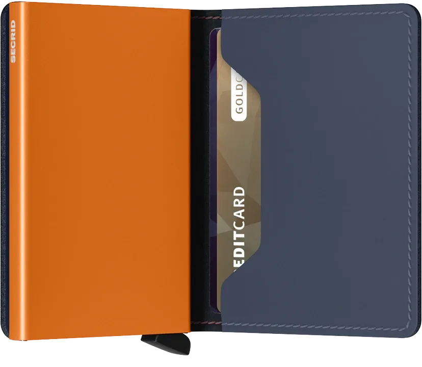 Secrid - RFID Protected Slim Wallet - Matte - Nightblue & Orange