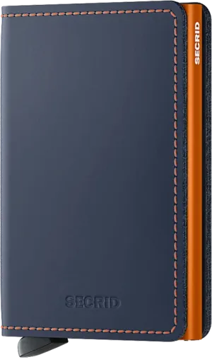 Secrid - RFID Protected Slim Wallet - Matte - Nightblue & Orange