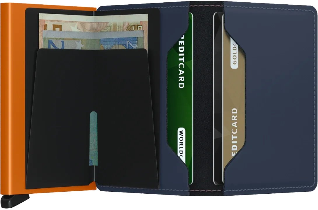 Secrid - RFID Protected Slim Wallet - Matte - Nightblue & Orange
