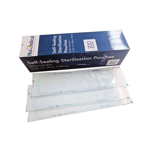 Self-Sealing Sterilisation Pouches, 110mm x 330mm, Class 4, 990613
