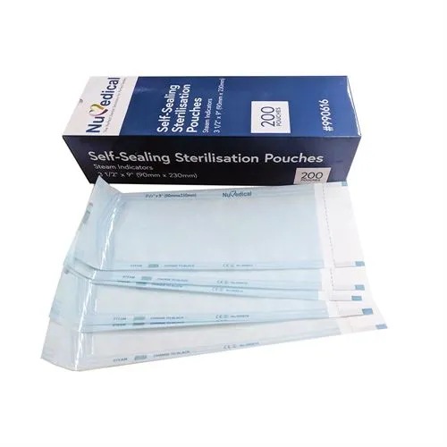 Self-Sealing Sterilisation Pouches, 110mm x 330mm, Class 4, 990613