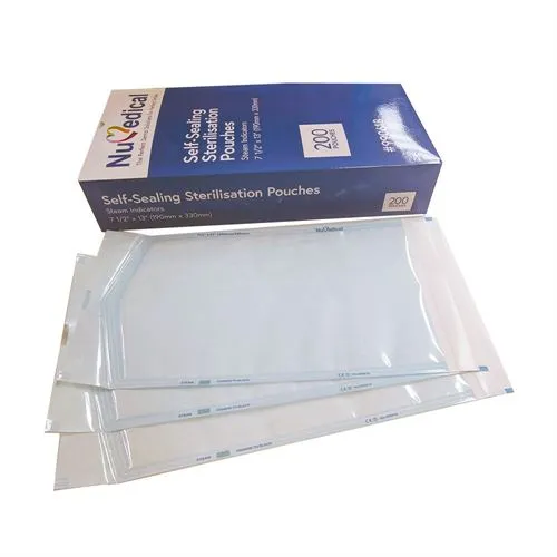 Self-Sealing Sterilisation Pouches, 110mm x 330mm, Class 4, 990613