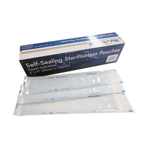 Self-Sealing Sterilisation Pouches, 110mm x 330mm, Class 4, 990613