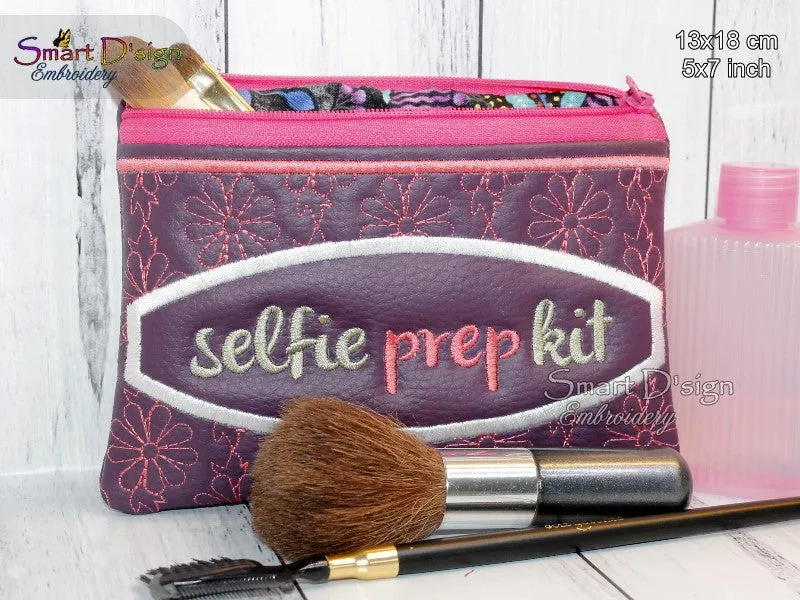 SELFIE PREP KIT - ITH QUILT ZIPPER BAG - 2 Shapes