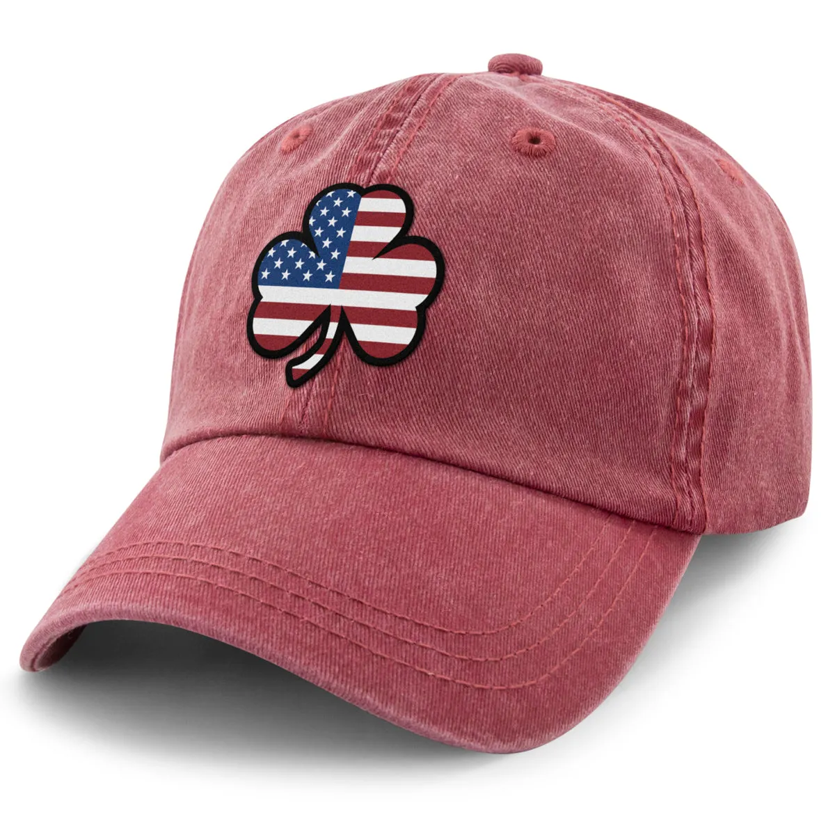 Shamrock Stars & Stripes Washed Dad Hat