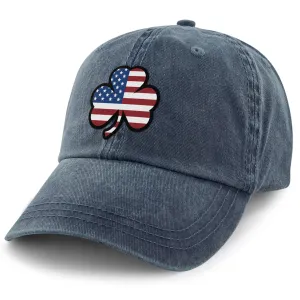 Shamrock Stars & Stripes Washed Dad Hat