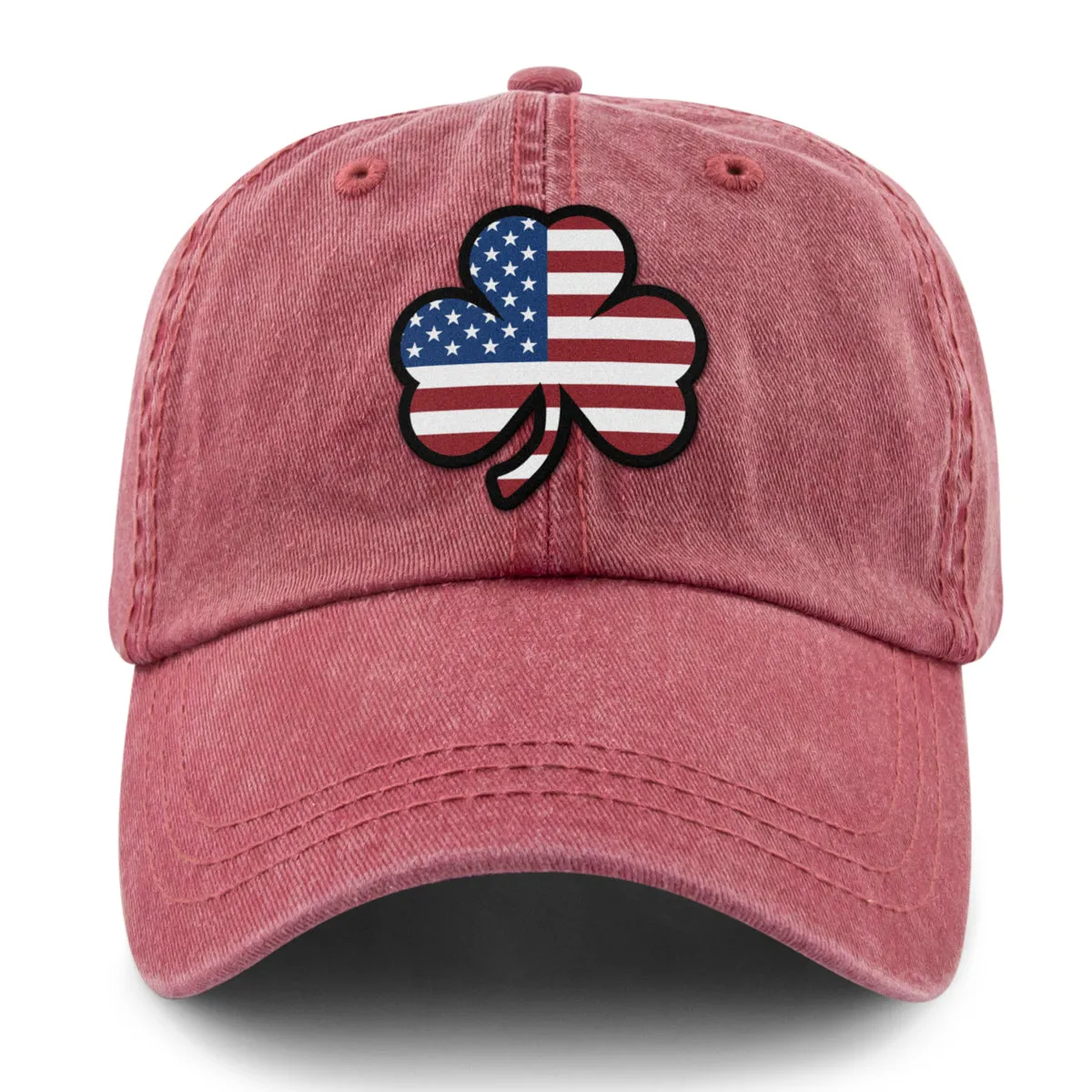 Shamrock Stars & Stripes Washed Dad Hat