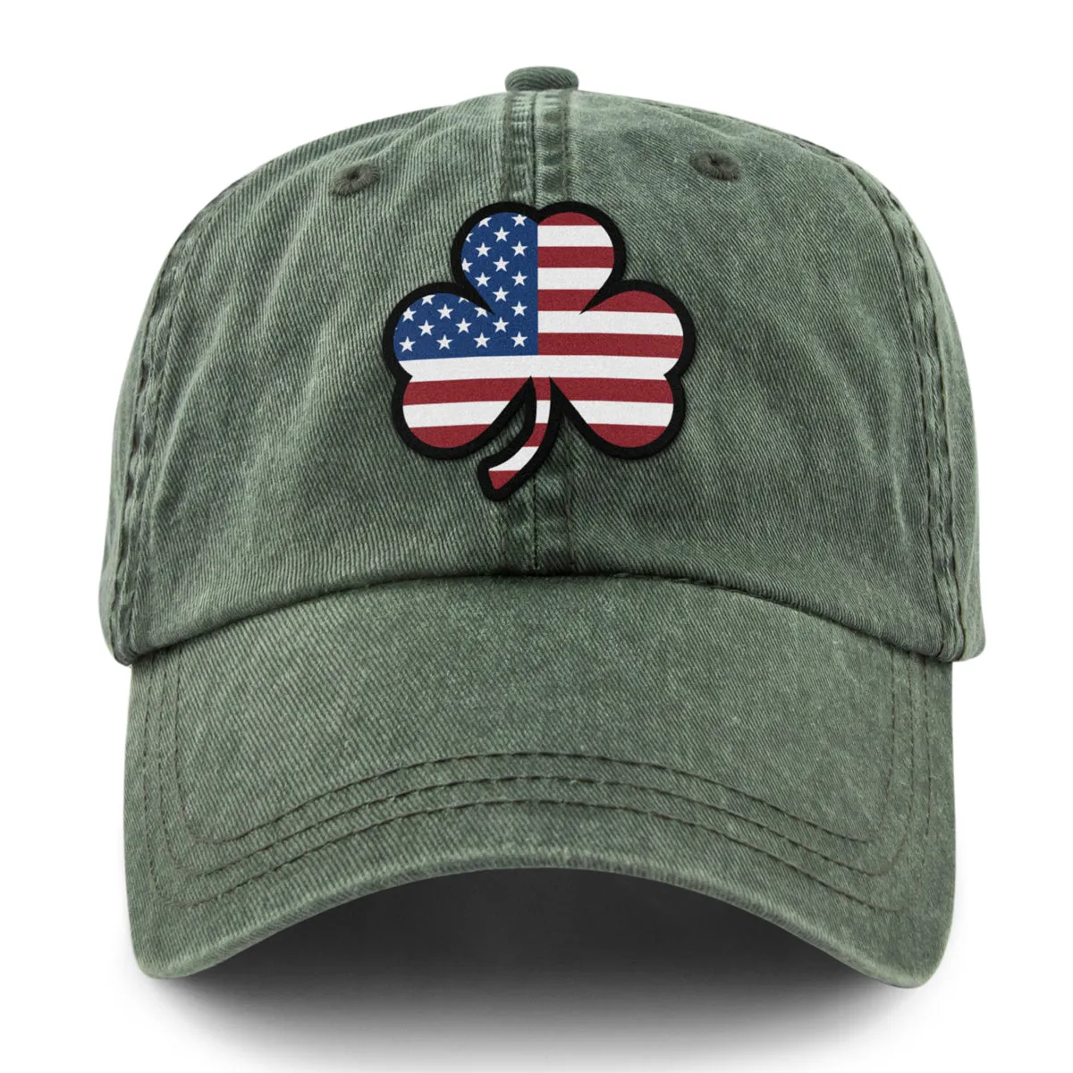 Shamrock Stars & Stripes Washed Dad Hat