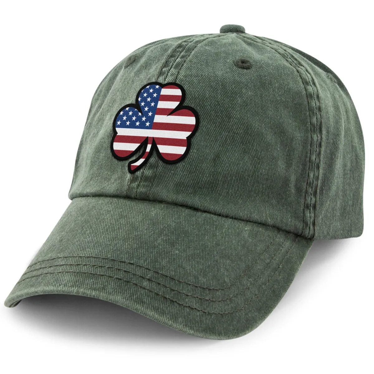 Shamrock Stars & Stripes Washed Dad Hat