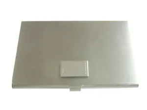Silver Toned Etched Antigua and Barbuda Flag Pendant Business Card Holder