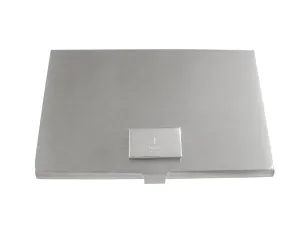 Silver Toned Etched Rhode Island State Flag Business Card Holder