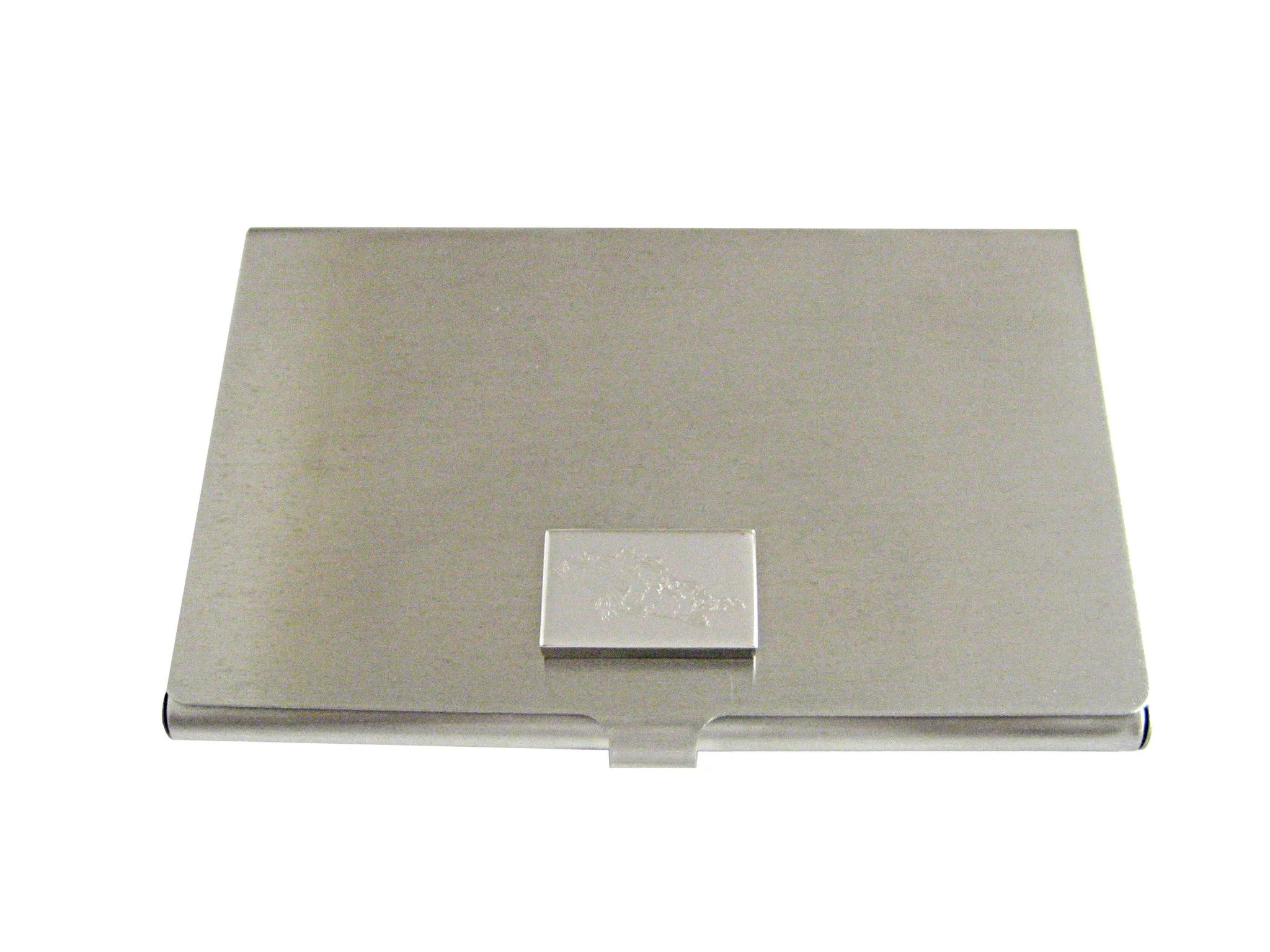 Silver Toned Etched Rock Cod Fish Business Card Holder