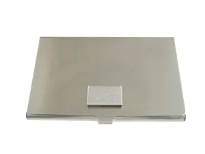 Silver Toned Etched Rock Cod Fish Business Card Holder