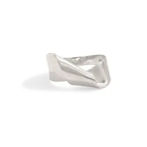 slim fold ring - sterling silver
