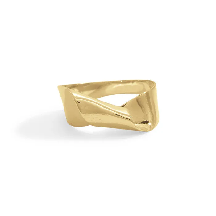 slim fold ring - sterling silver