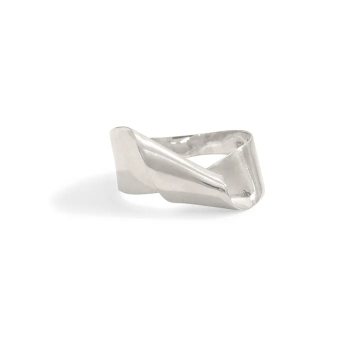 slim fold ring - sterling silver