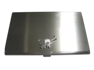 Slovenia Map Shape and Flag Design Business Card Holder
