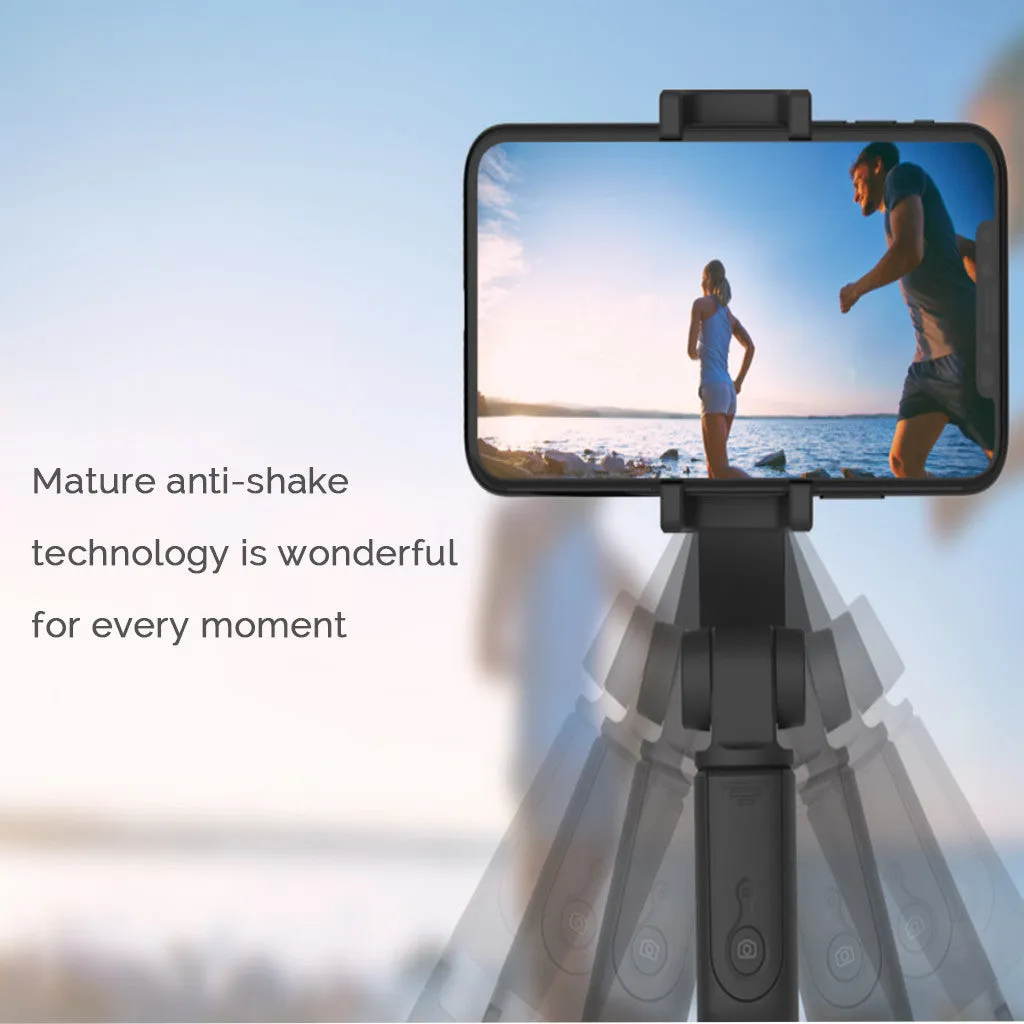 Smart Single Axis Stabilizer Stand Shockproof Head Selfie Camera Tripod Phone Stand black
