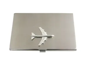 Smooth Large Commercial Jet Plane Business Card Holder