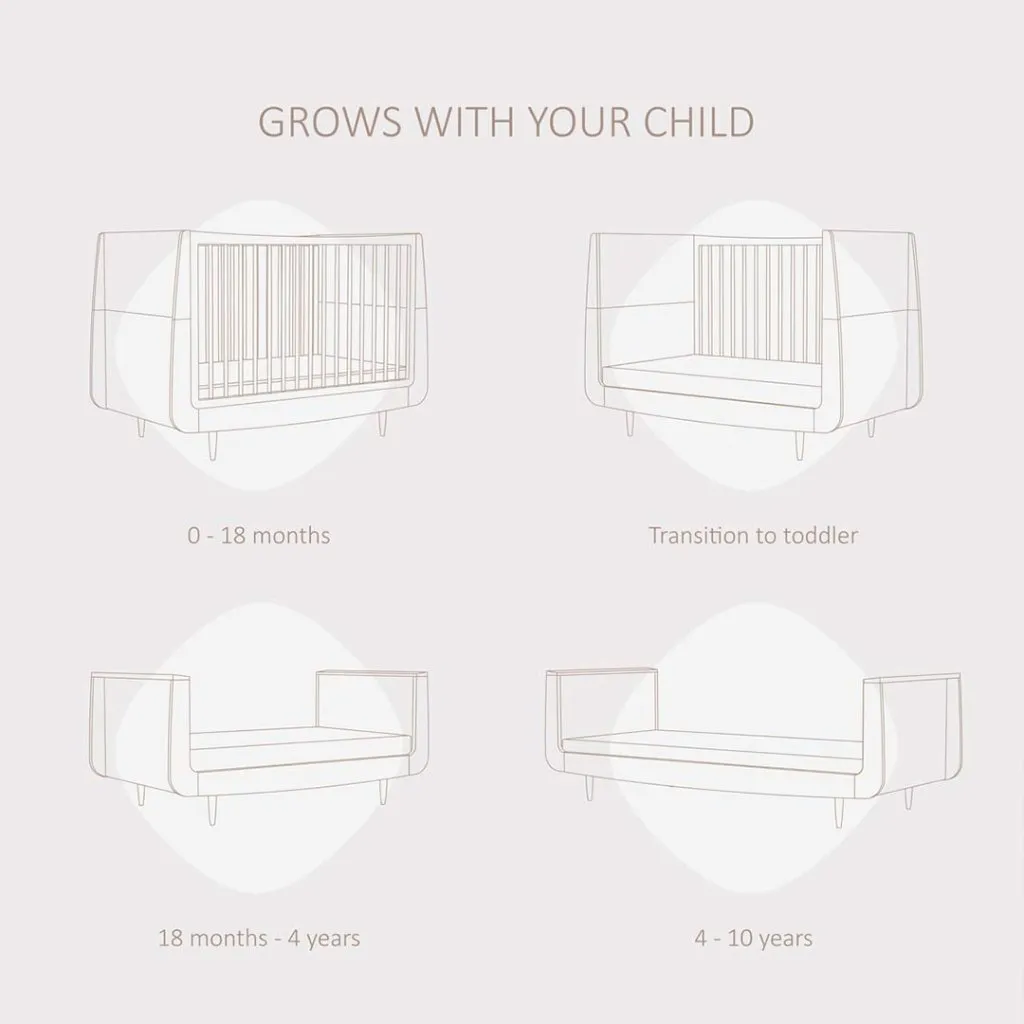 SnuzKot Skandi 2 Piece Nursery Furniture Set - Walnut