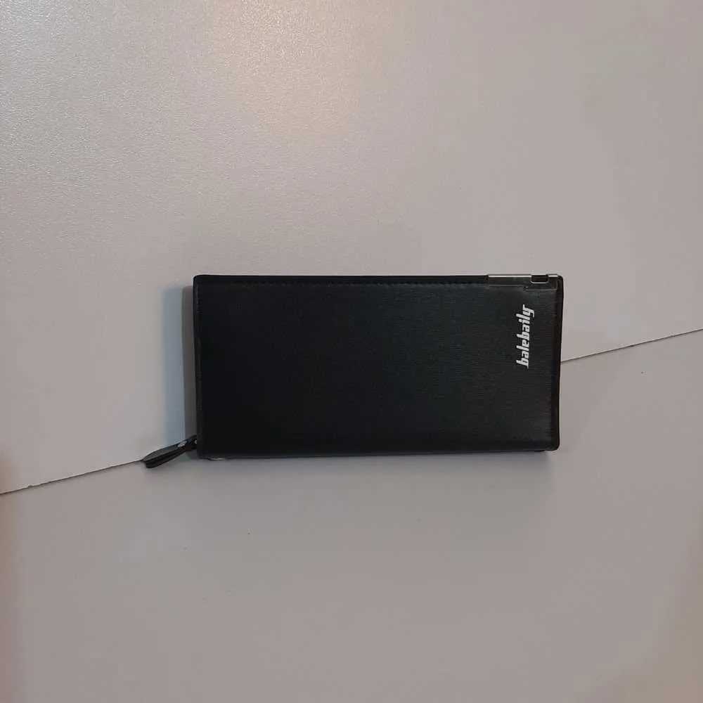 Soft Leather Wallet - Black - W12