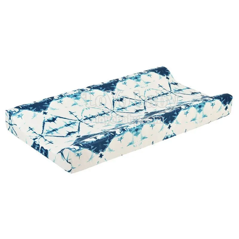 Soft Neutral Cotton Blend Floral Changing Table Pad Cover For Baby Boys And Girls