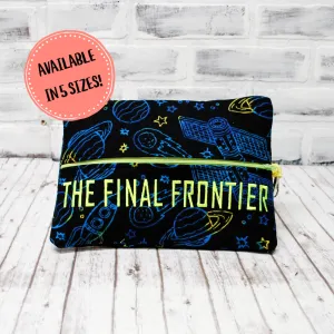 Space Frontier Personalized Quilted Pouch
