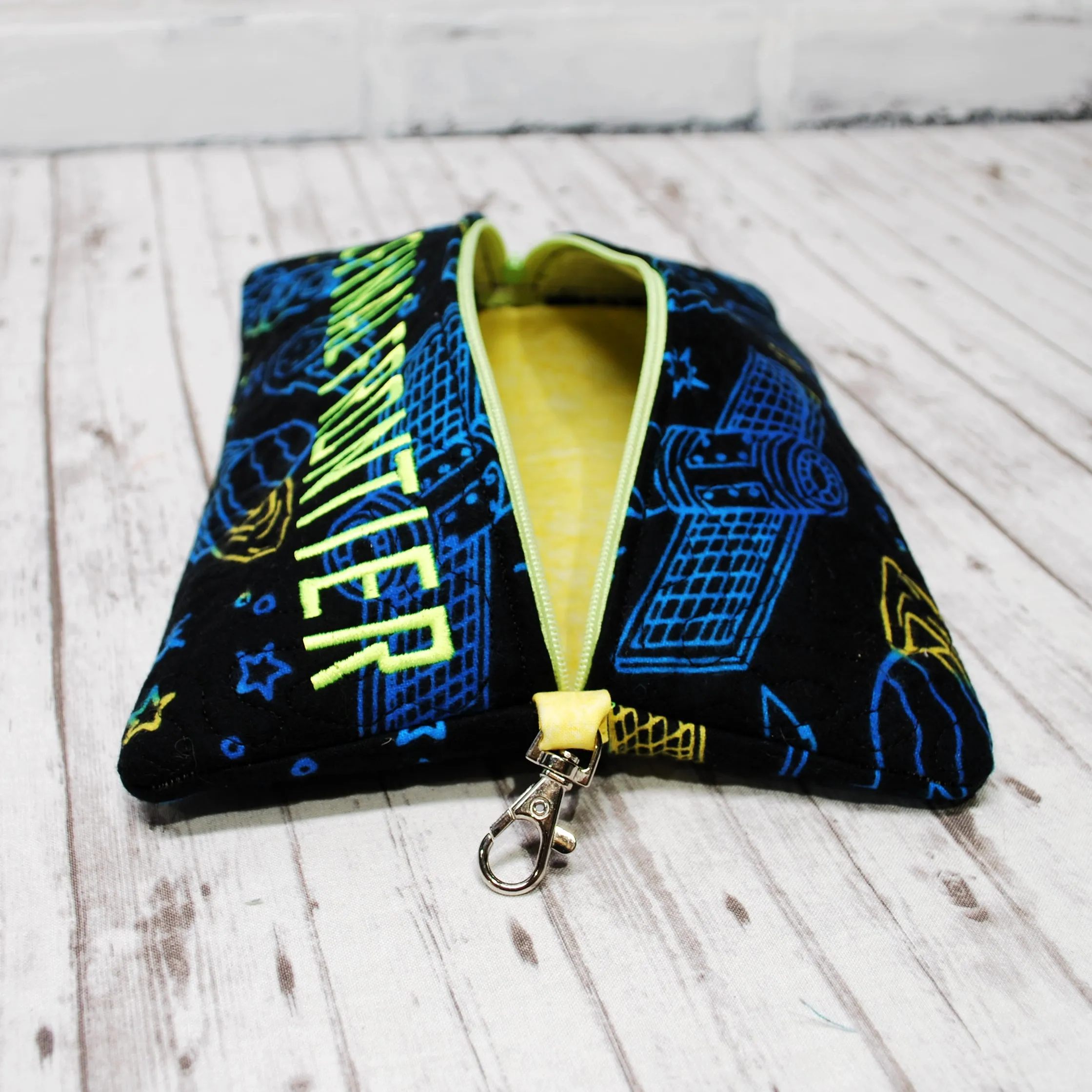 Space Frontier Personalized Quilted Pouch