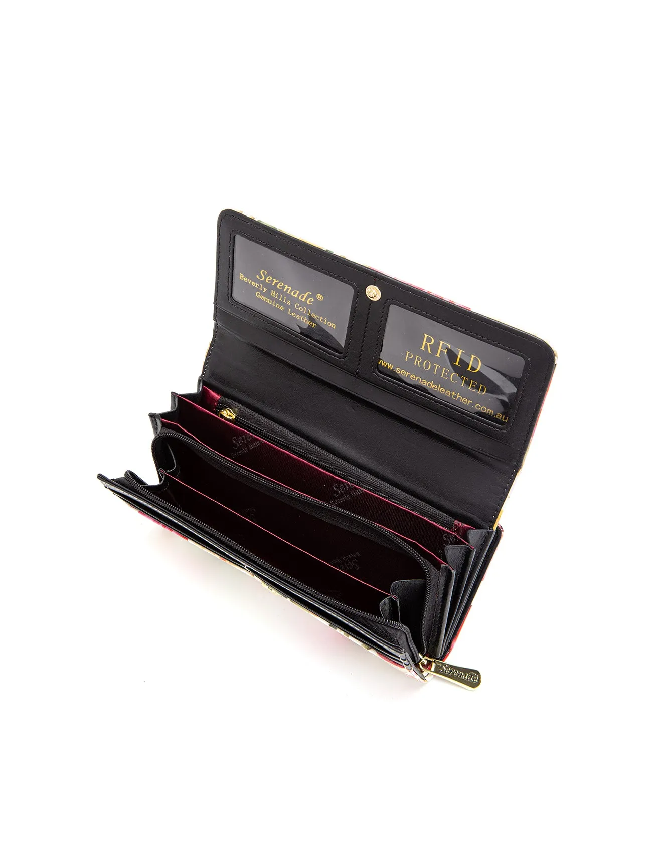 SPRING TULIP LARGE LEATHER RFID WALLET- WSF2101