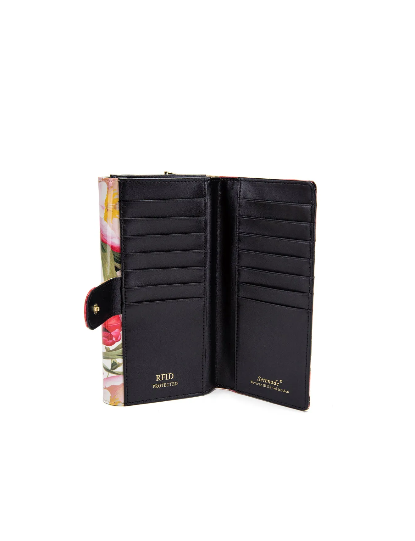 SPRING TULIP LARGE LEATHER RFID WALLET- WSF2101