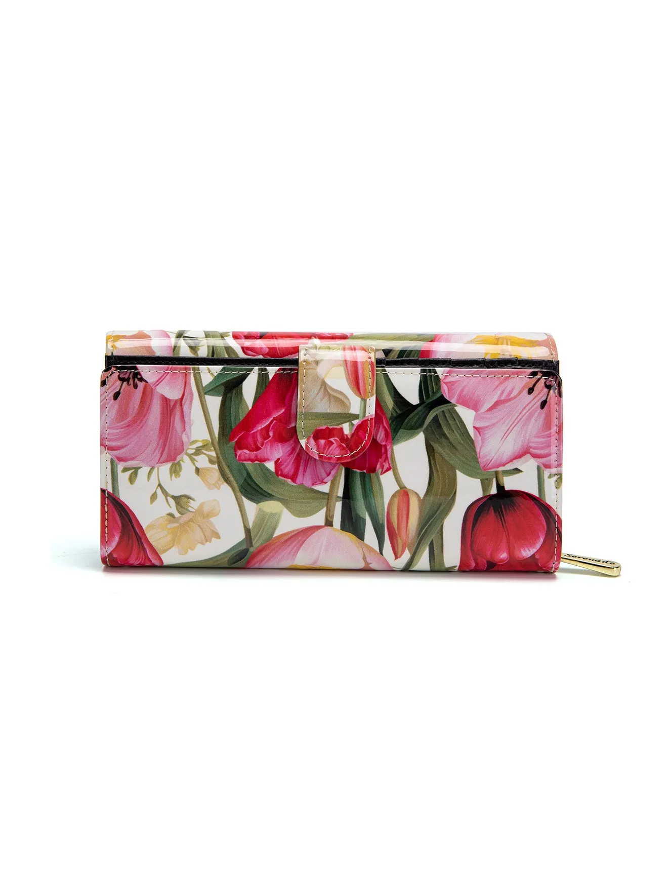 SPRING TULIP LARGE LEATHER RFID WALLET- WSF2101