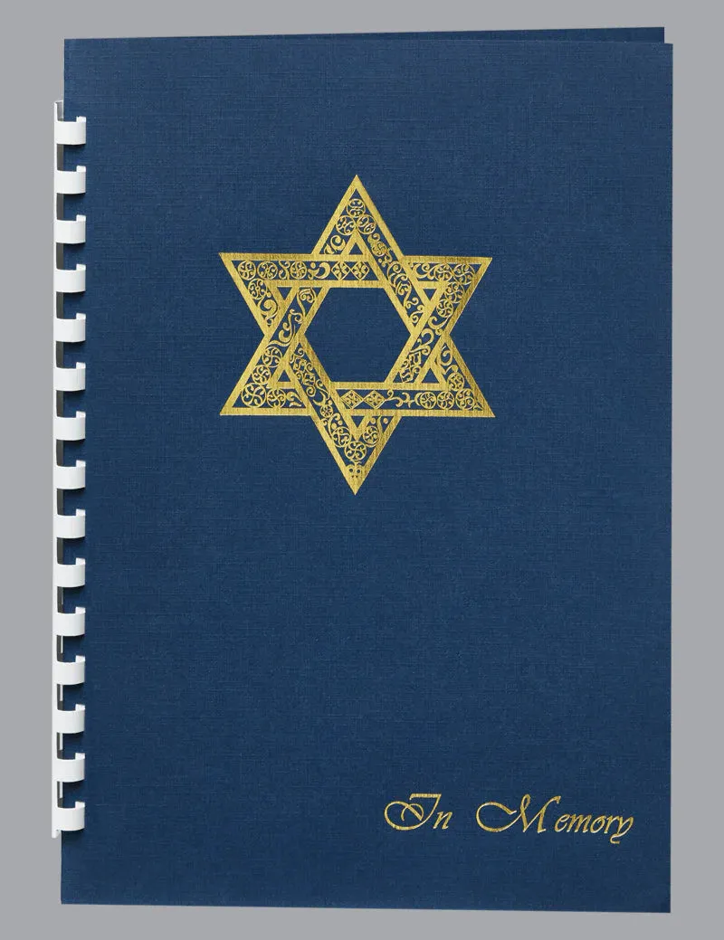 Star of David Leatherette - Blue - 15 Ring - ST871