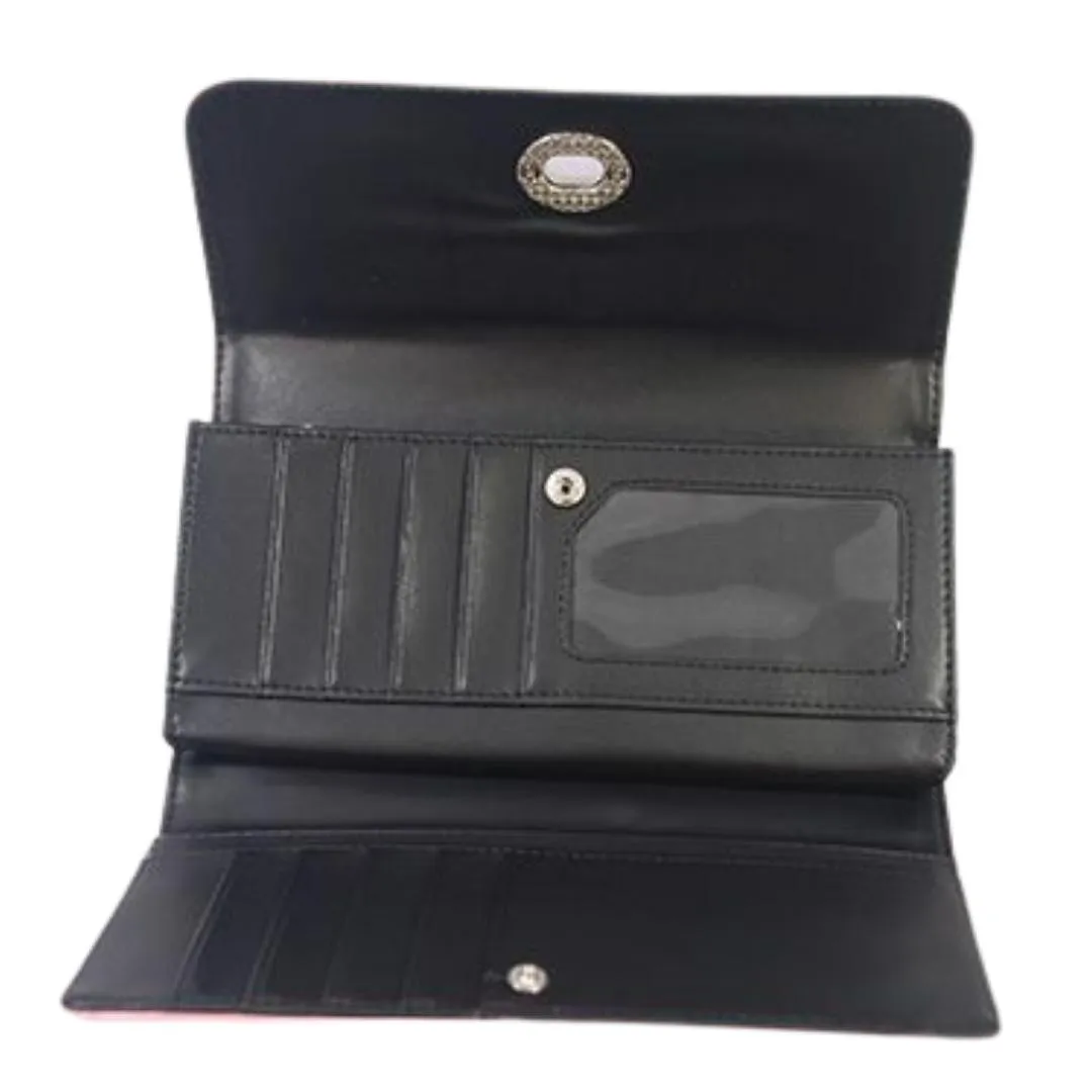 Star Struck Clothing Tri-Fold Wallet in Black Checkerboard