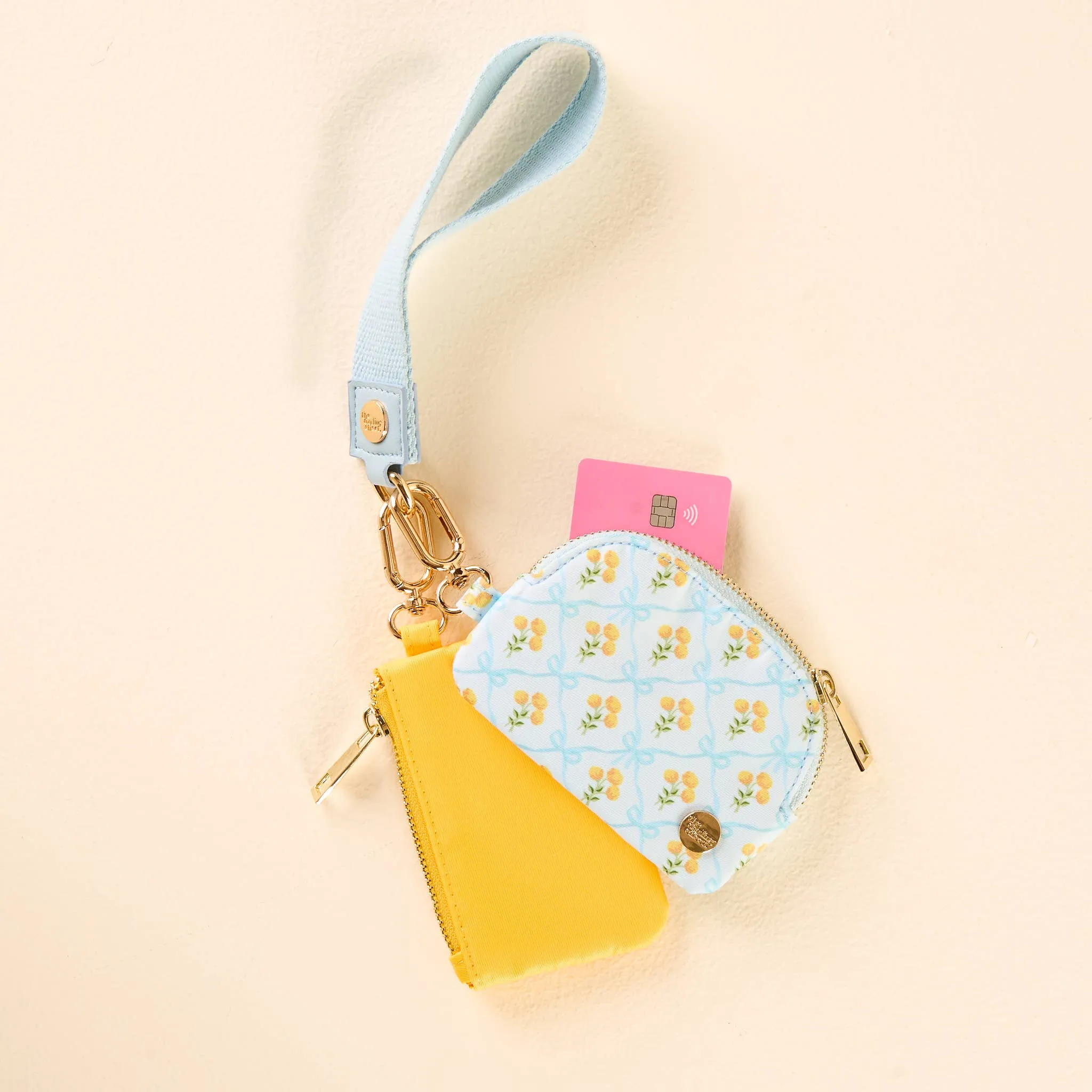 Sunshine Ribbon Dynamic Duo Pouch Wristlet