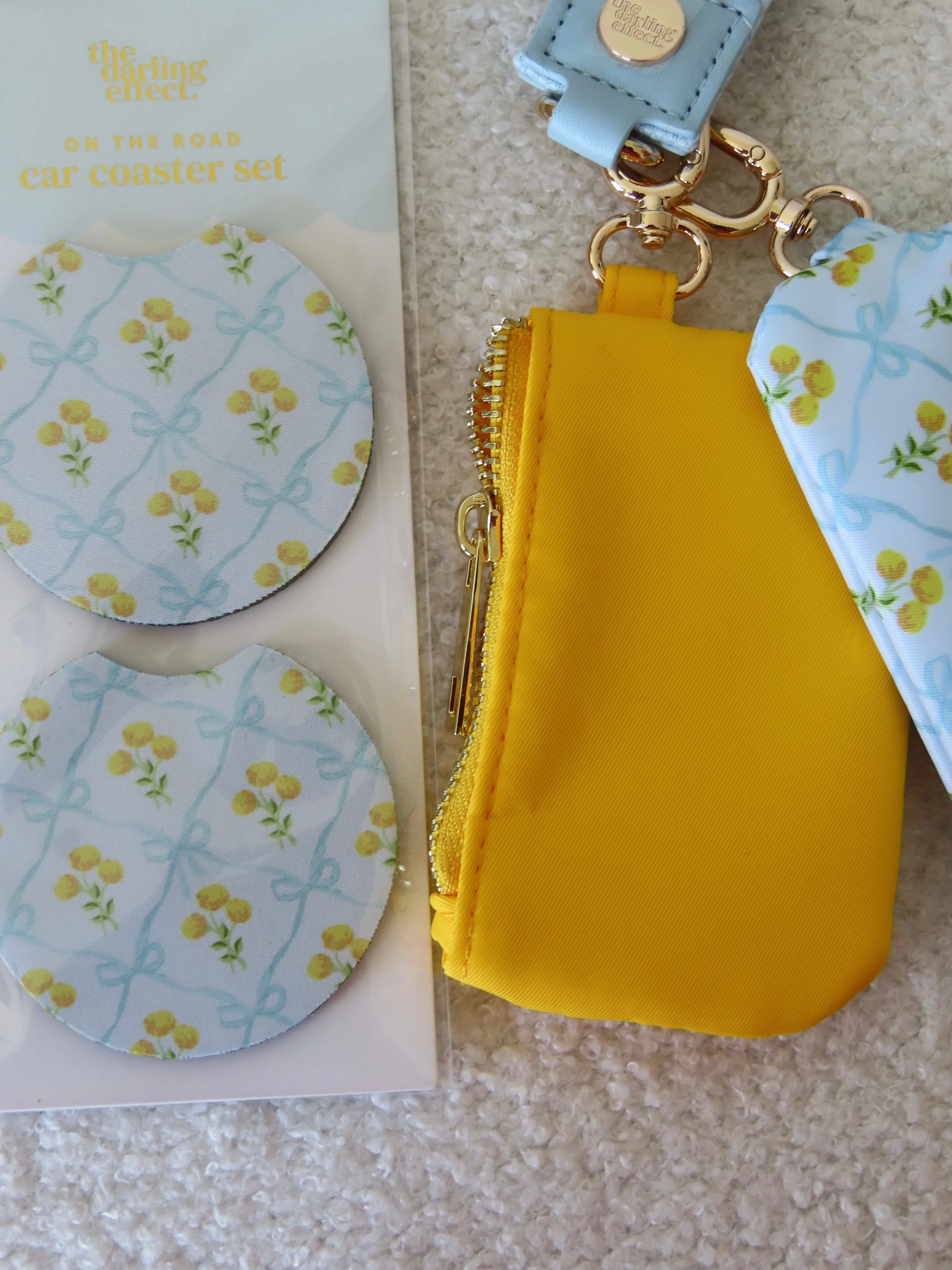 Sunshine Ribbon Dynamic Duo Pouch Wristlet