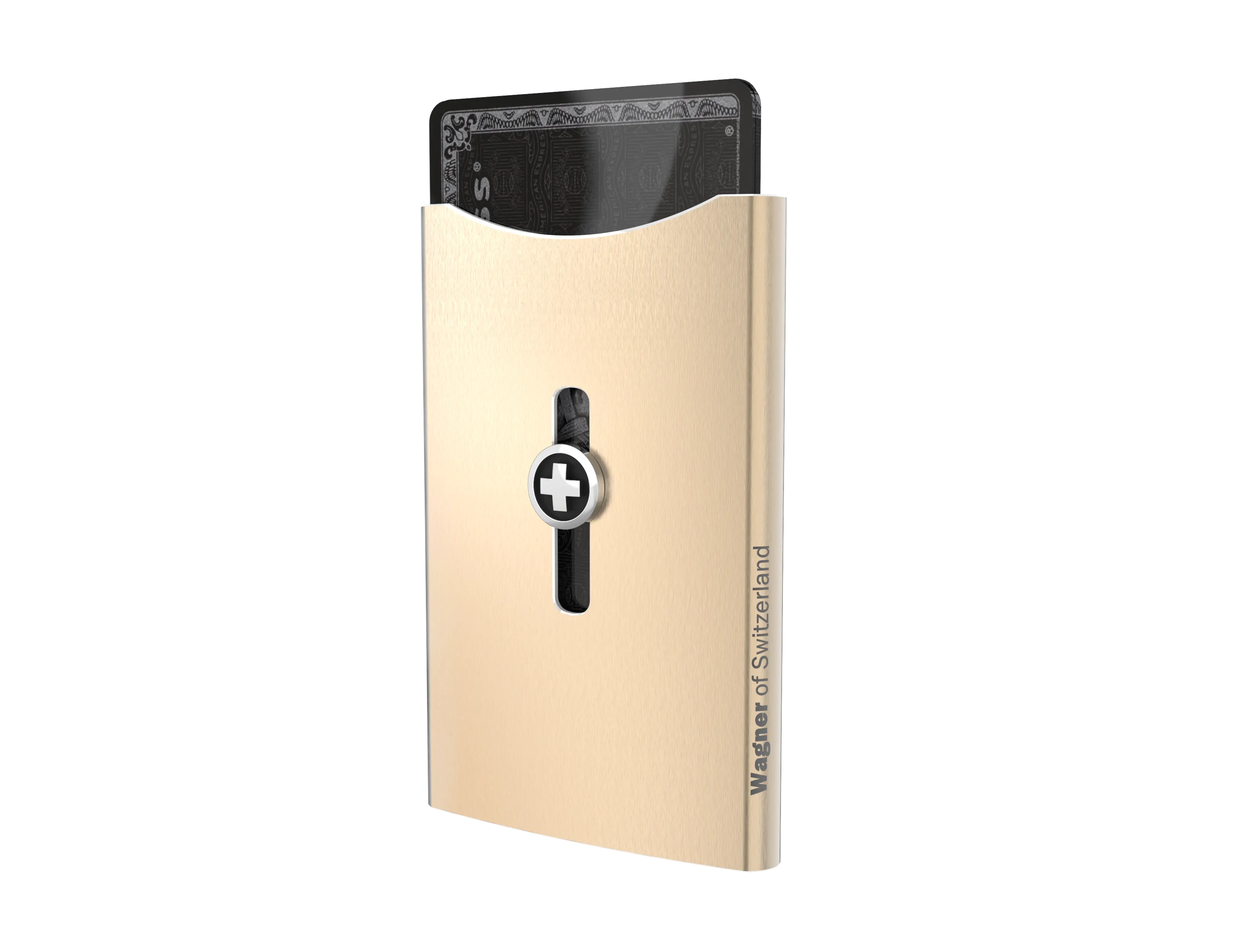 SWISS WALLET ICE, Cardholder Money-clip, brushed black