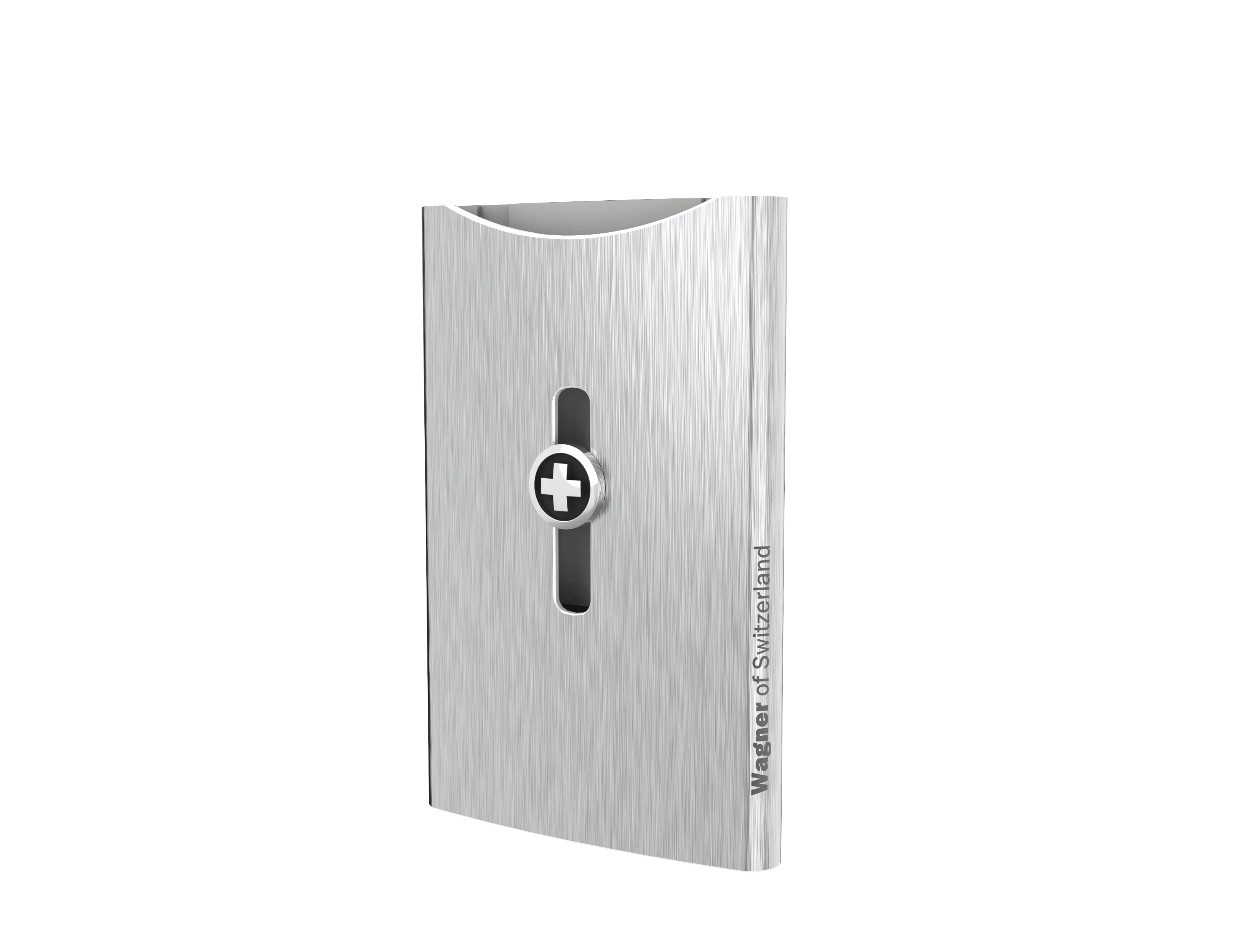 SWISS WALLET ICE, Cardholder Money-clip, brushed black