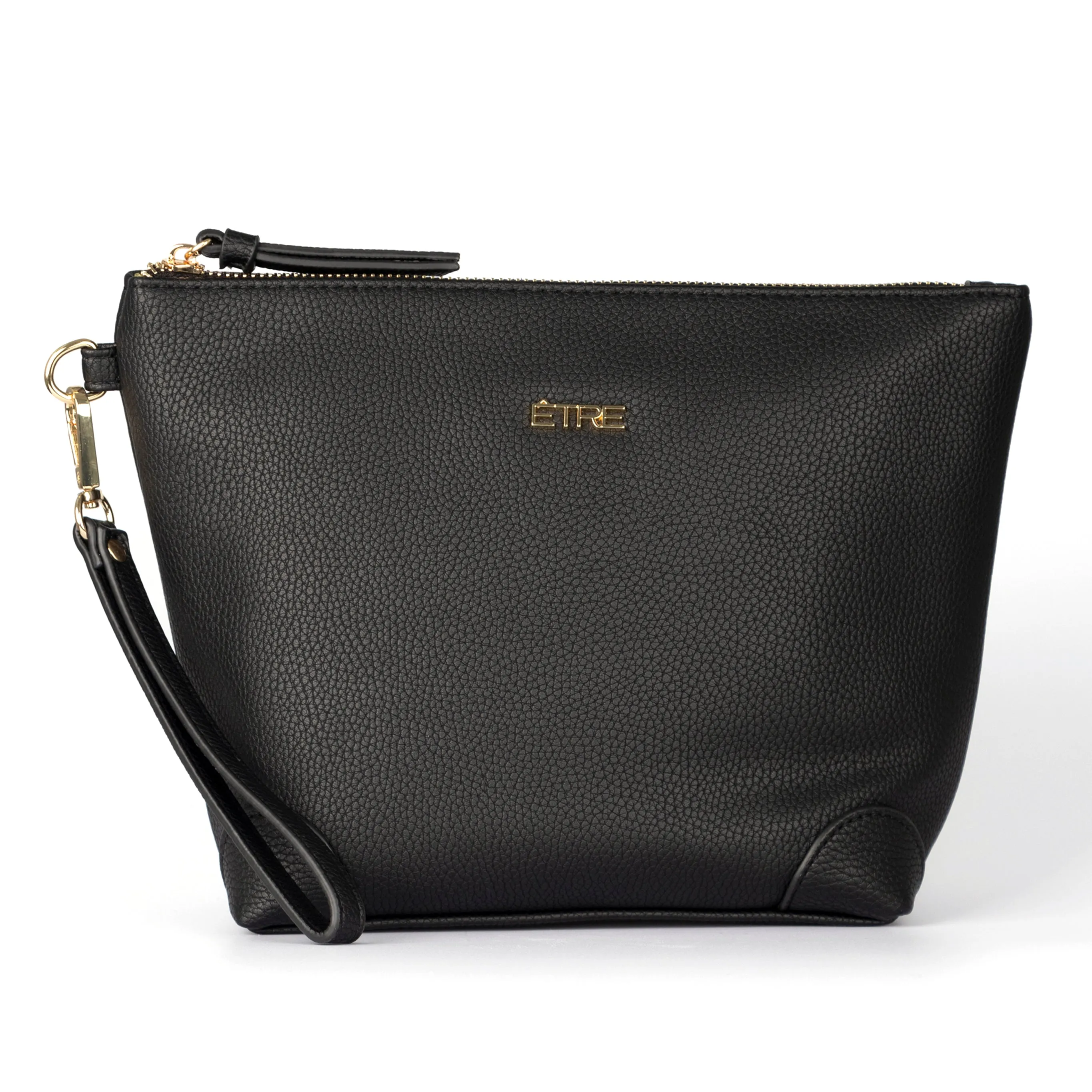 Sylvie Vanity Bag - Black, Pebbled Faux Leather