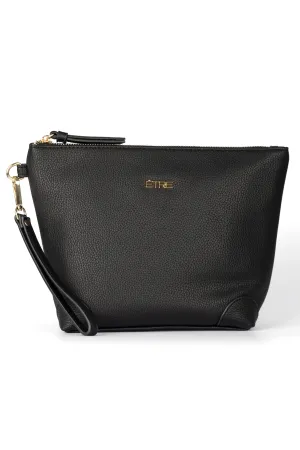 Sylvie Vanity Bag - Black, Pebbled Faux Leather