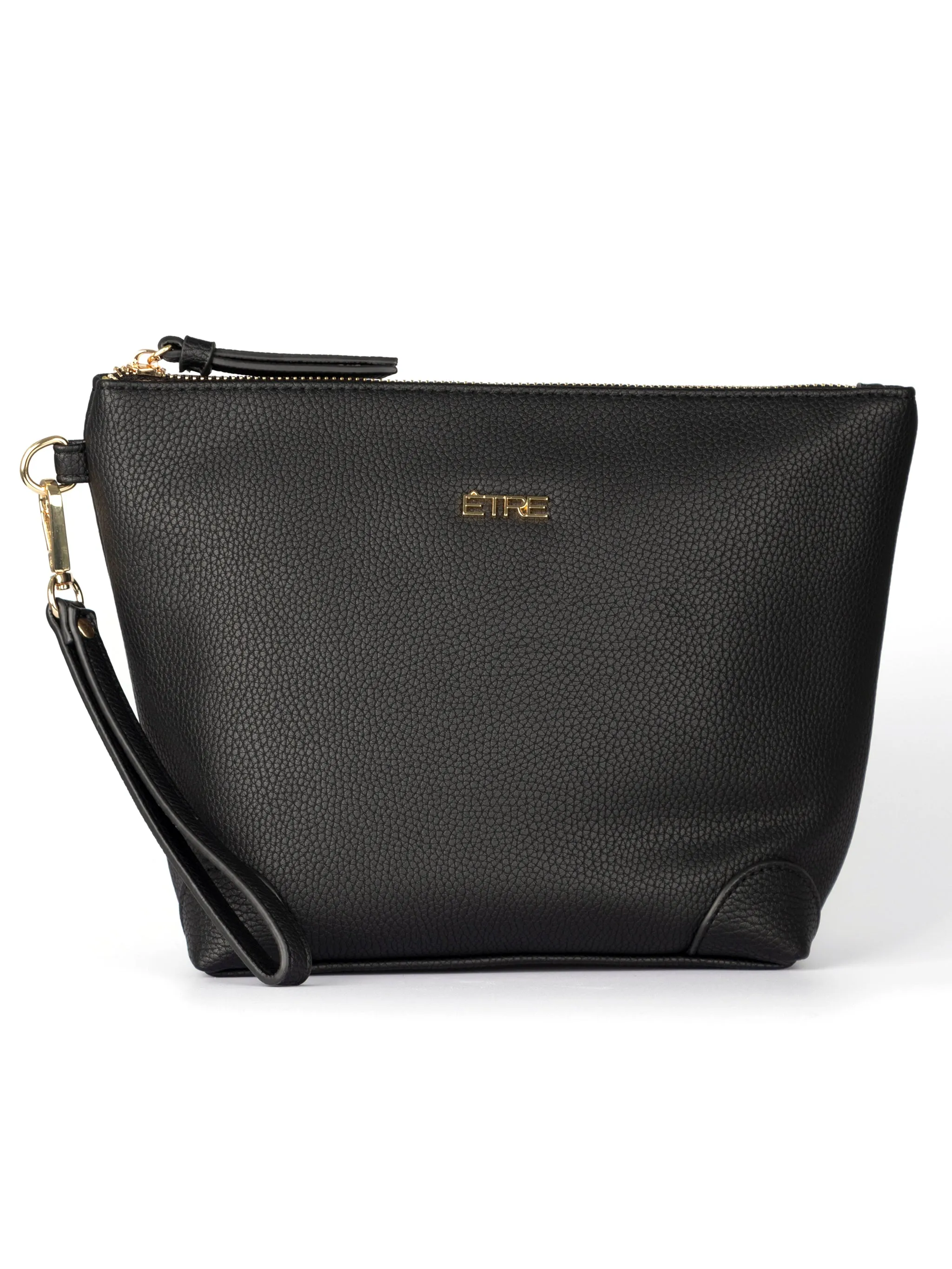 Sylvie Vanity Bag - Black, Pebbled Faux Leather