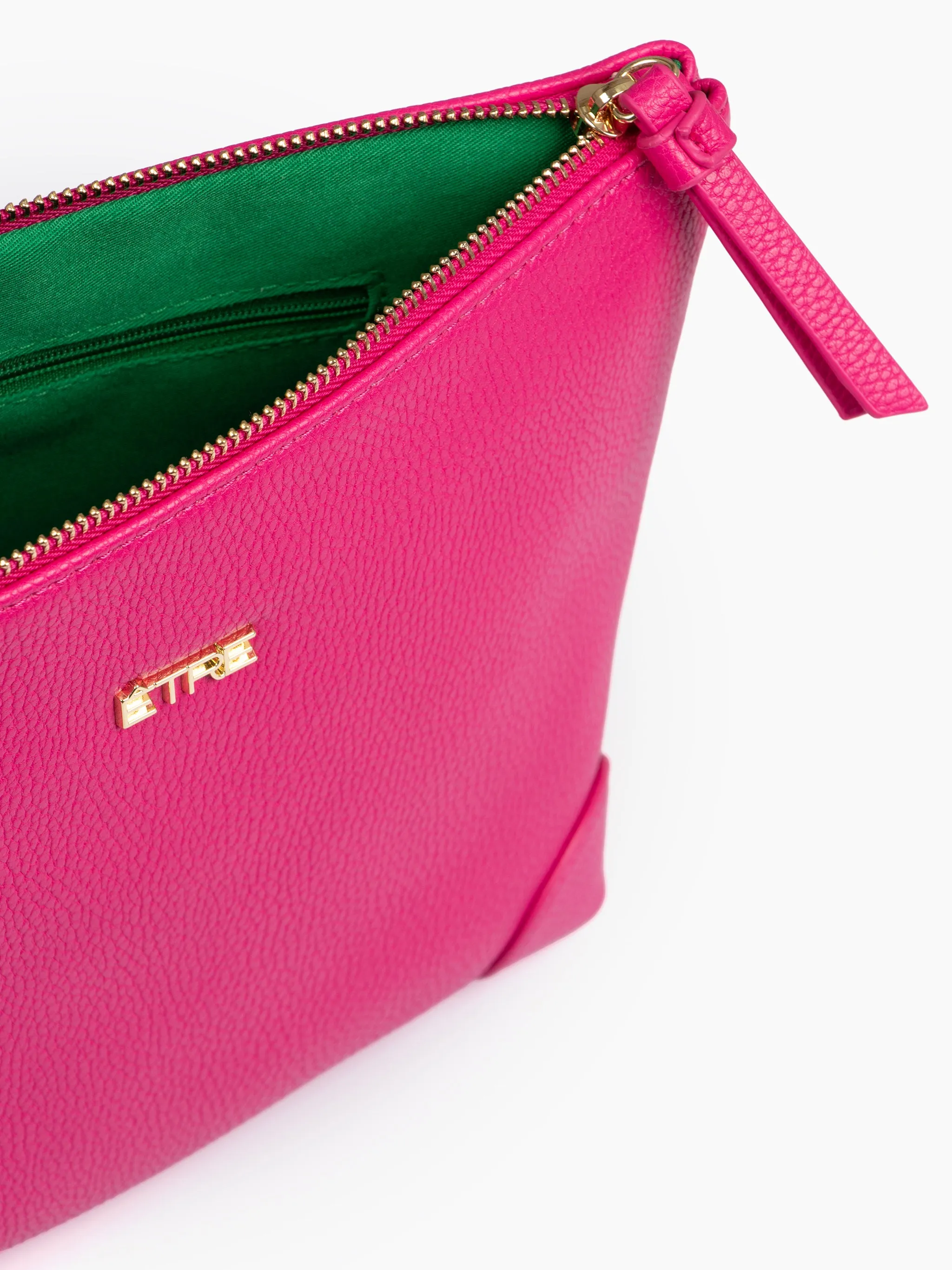 Sylvie Vanity Bag - Fuchsia, Pebbled Faux Leather