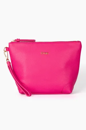 Sylvie Vanity Bag - Fuchsia, Pebbled Faux Leather