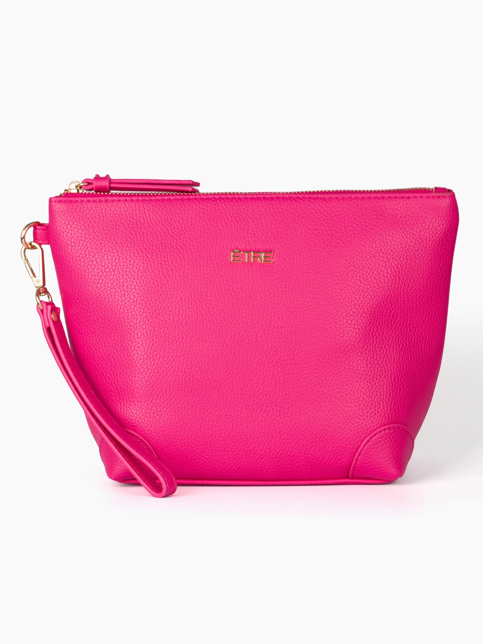 Sylvie Vanity Bag - Fuchsia, Pebbled Faux Leather
