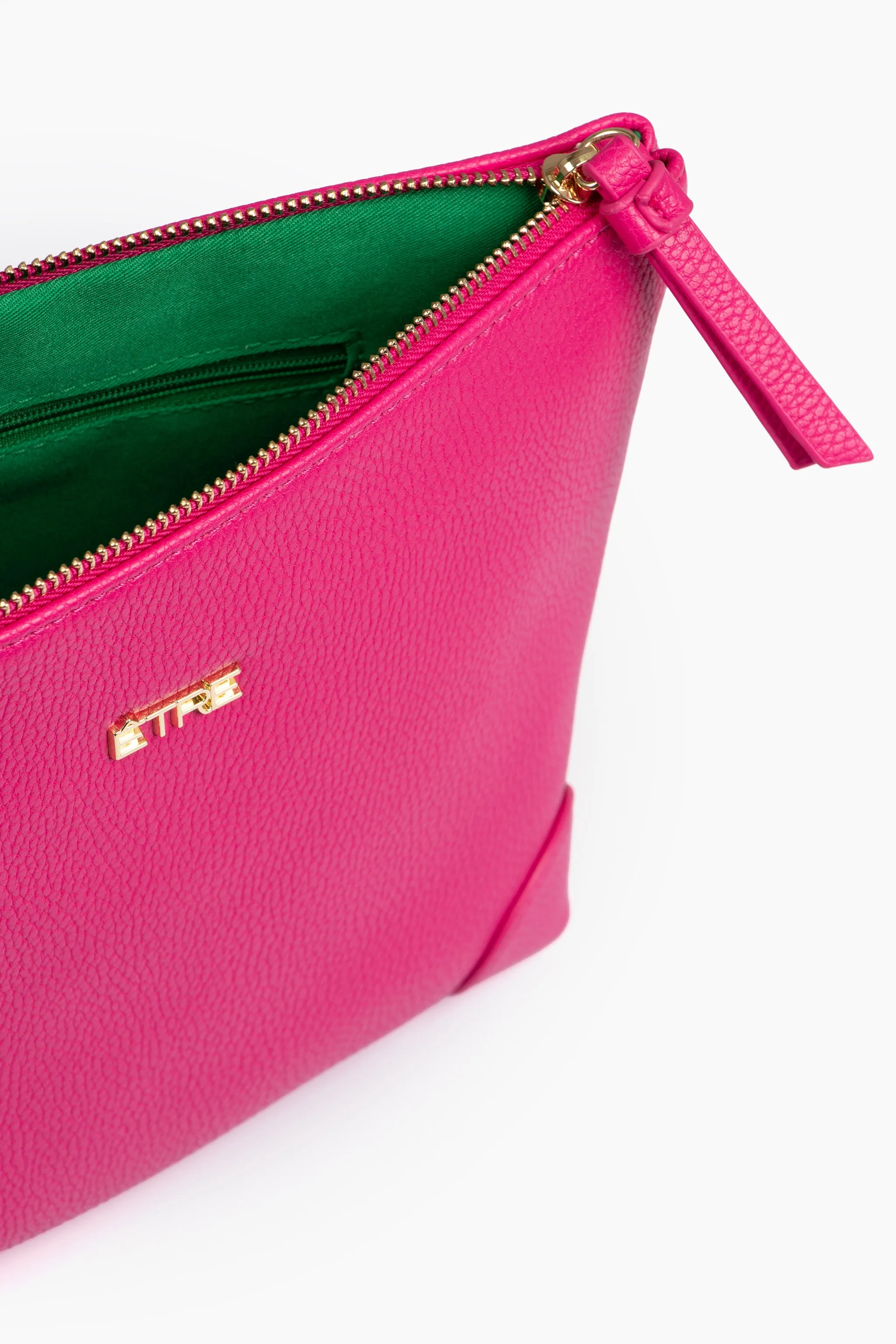Sylvie Vanity Bag - Fuchsia, Pebbled Faux Leather