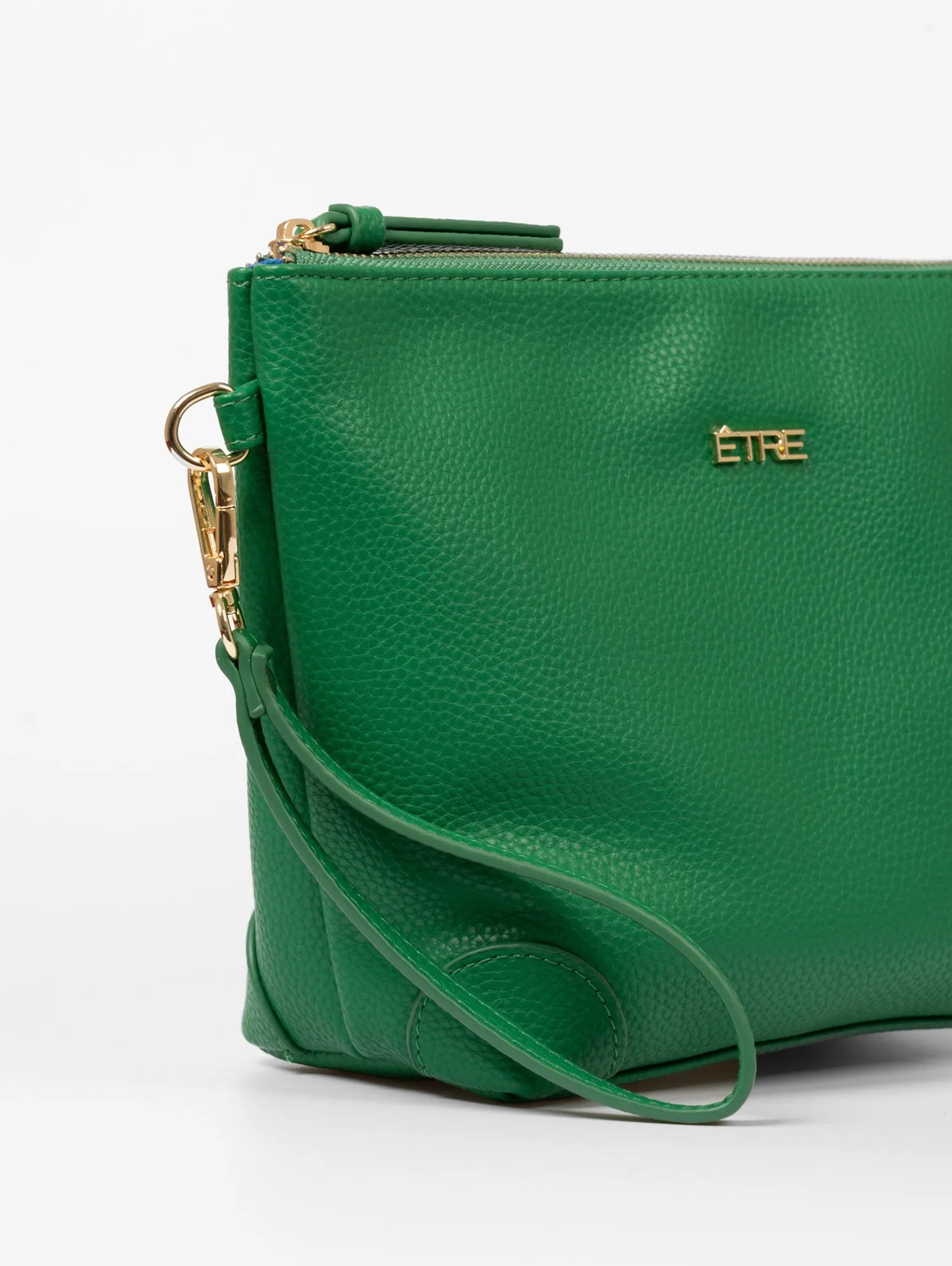 Sylvie Vanity Bag - Green, Pebbled Faux Leather