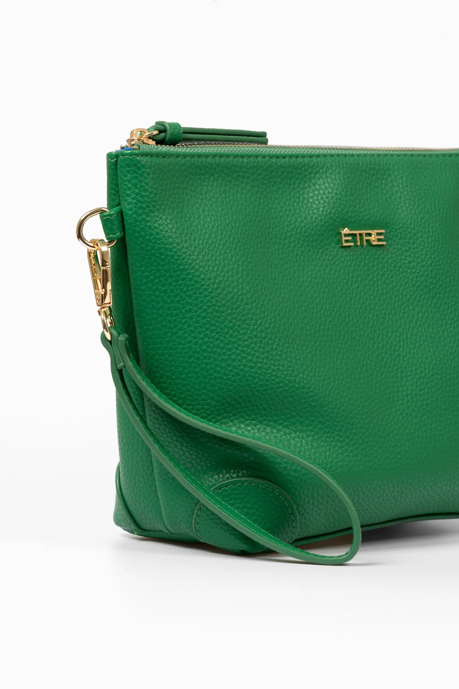 Sylvie Vanity Bag - Green, Pebbled Faux Leather